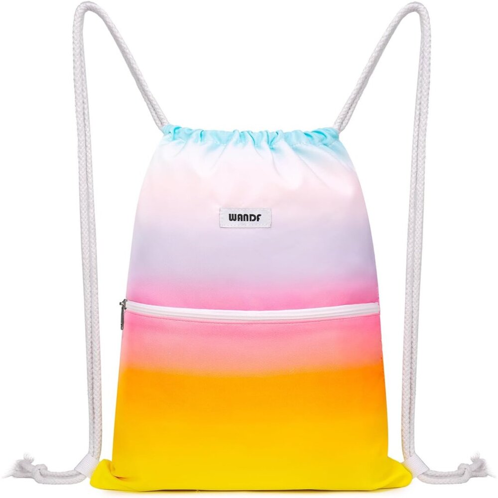 Rainbow Drawstring Backpack - Chic, Lightweight &… - image 1